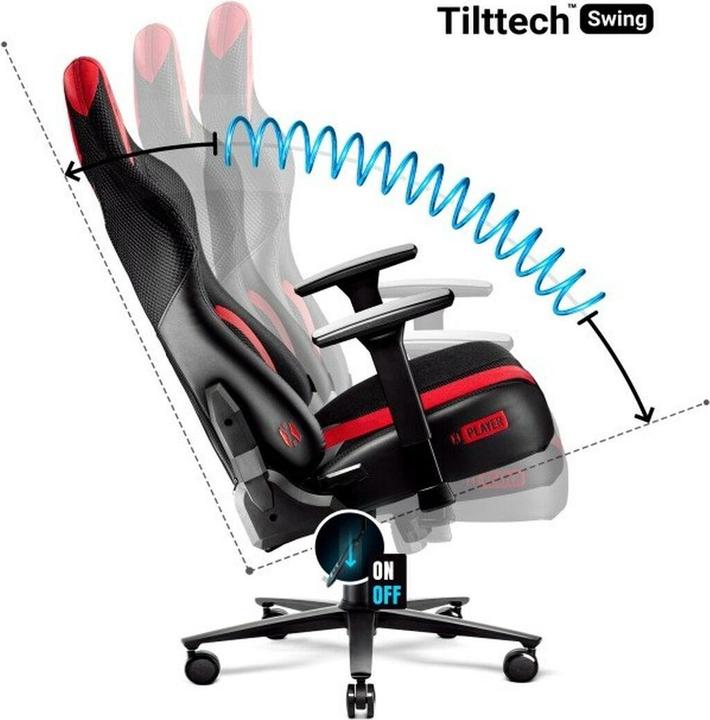 Immagine prodotto Diablo Fotel Sedie X-Player 2.0 Dimensioni normali Antracytowo-Karmazynowy