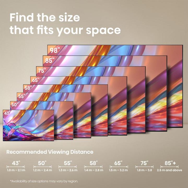 Actual product image Hisense 65E7S (65", QLED, 4K, 2026)