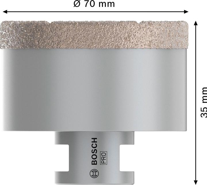 Produktbild Bosch Professional Zubehör PRO Core Cutter dry, 70 x 35 x 22,23 mm (70 mm)