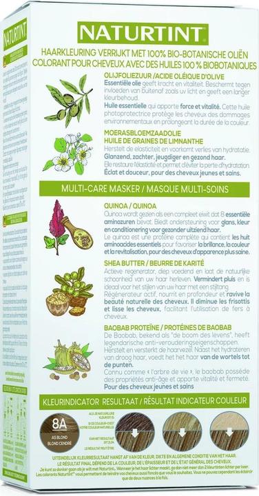 Actual product image Naturtint Permanent hair color gel 8A ash blond without ammonia (8A Ash blonde)