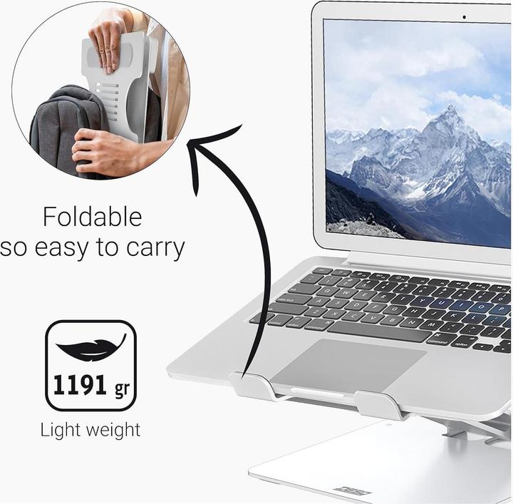 Actual product image Desq Fully Adjustable USB-C Docking Stand with Power Delivery and HDMI