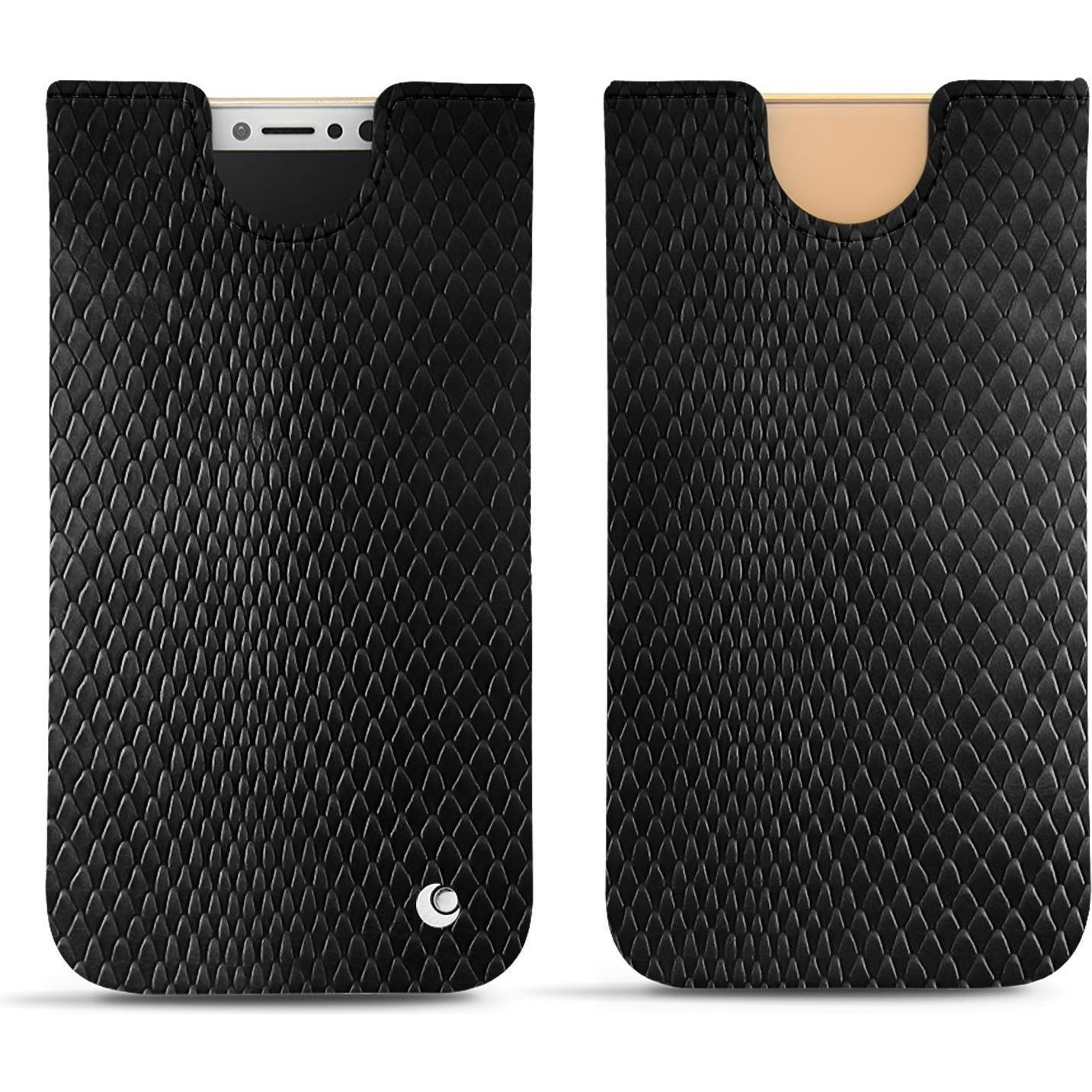 Noreve Lederschutzhülle (Apple iPhone XS), Smartphone Hülle, Schwarz