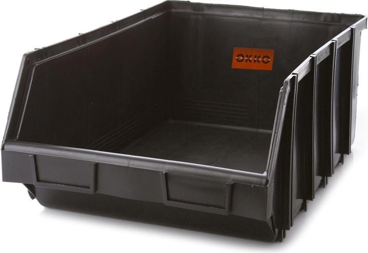 Qbrick grand bac gerbable bac à bec plastique PP plastique 490 x 310 x 190 Modulbox taille 4 noir