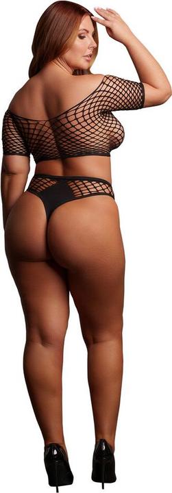 Produktbild Le Désir Melia - Open Work Set - Queen Size - Black (3XL, 4XL, 5XL, XXL)