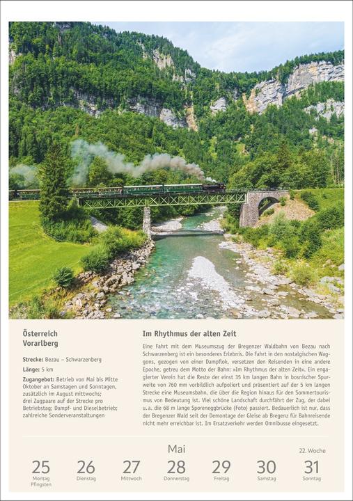 Actual product image Harenberg Zugreiselust Wochen-Kulturkalender 2026 - 53 unvergessliche Reiseerlebnisse