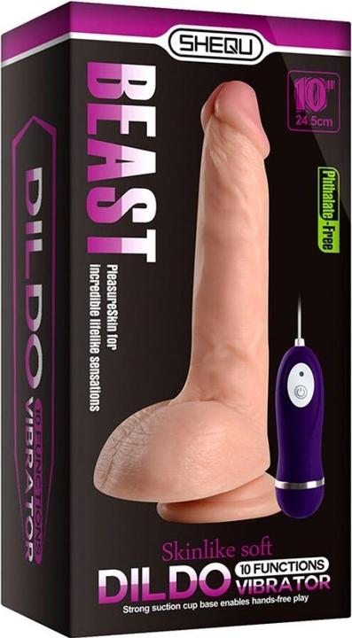 Produktbild Shequ - Beast Vibrierender Dildo Mit Fernbedienung 24,5 cm