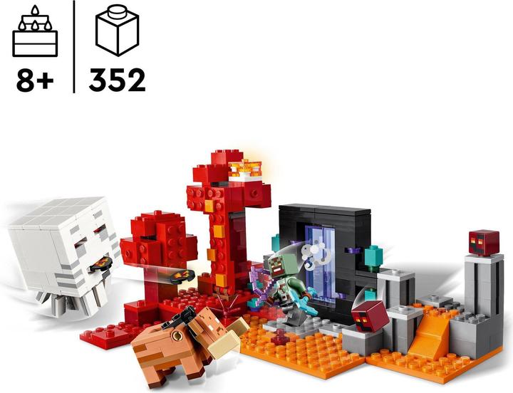 Actual product image LEGO Ambush at the Nether Portal (21255, LEGO Minecraft)