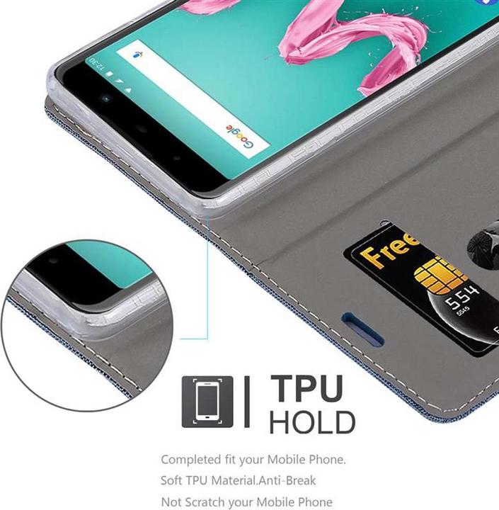 Produktbild Cadorabo Book Jeans Optik Cover (Wiko Lenny 5)