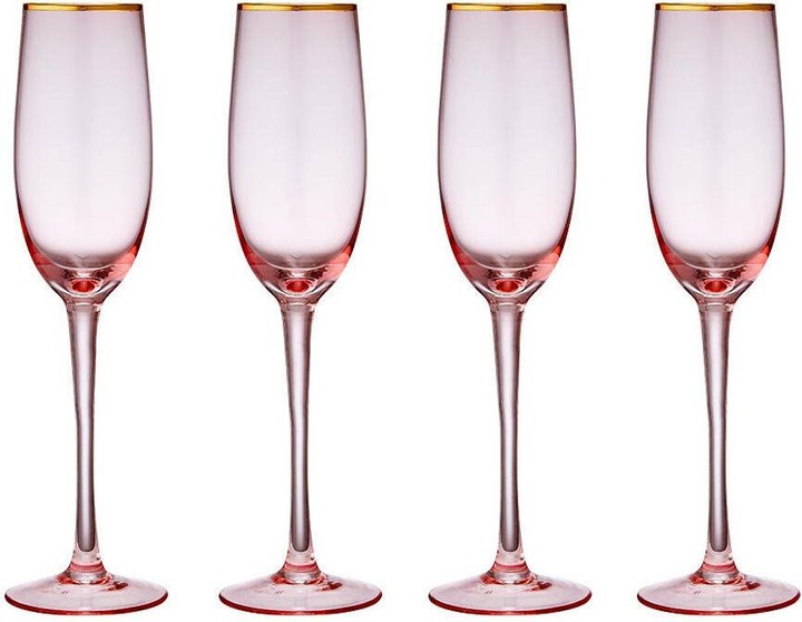 Image du produit Ladelle Flûtes à champagne faites main Chloe Peach (lot de 4) (4 Verres, Flûtes à champagne)