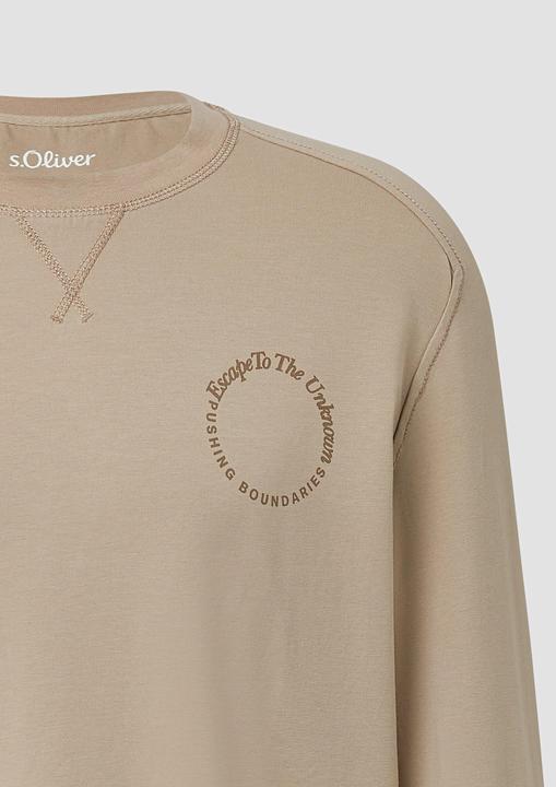Produktbild s.Oliver Sweatshirt Leichtes Sweatshirt mit Rücken-Print und Rippbündchen (S)
