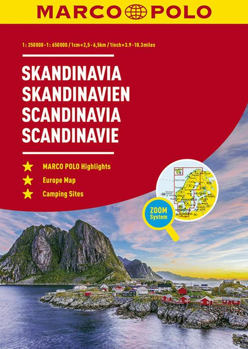 Produktbild Reiseatlas Skandinavien 250T / 600T (Deutsch, Marco Polo Verlag, 2020)