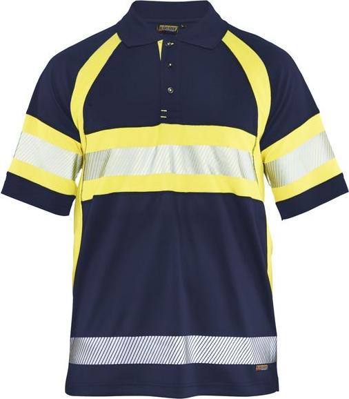 Image du produit Blakläder Polo de signalisationbleu marine / jaune (3XL)