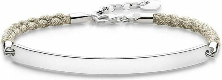 Thomas Sabo Armband Beiges Mokuba (19.50 cm, Kunststoff, Silber)