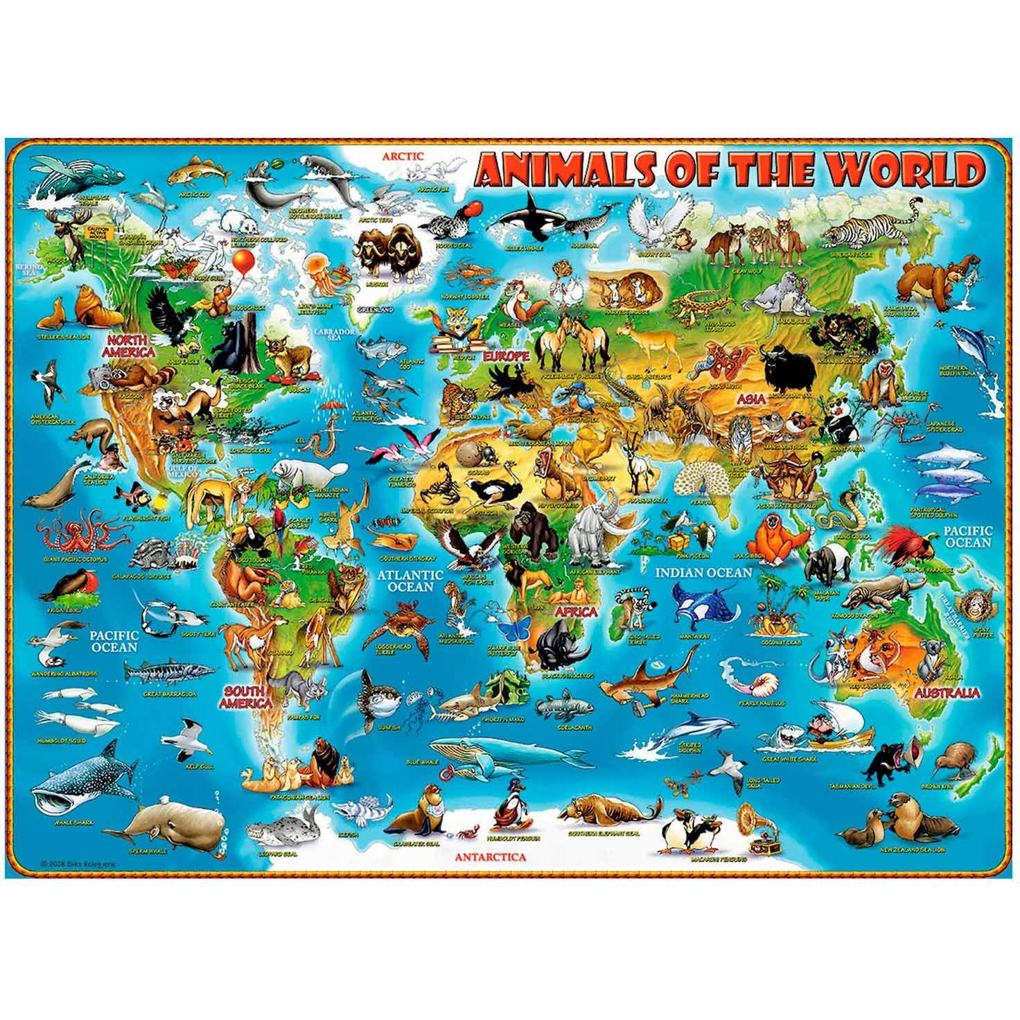 Thumbnail - Ravensburger Tiere über die Welt Puzzle (300 Teile)