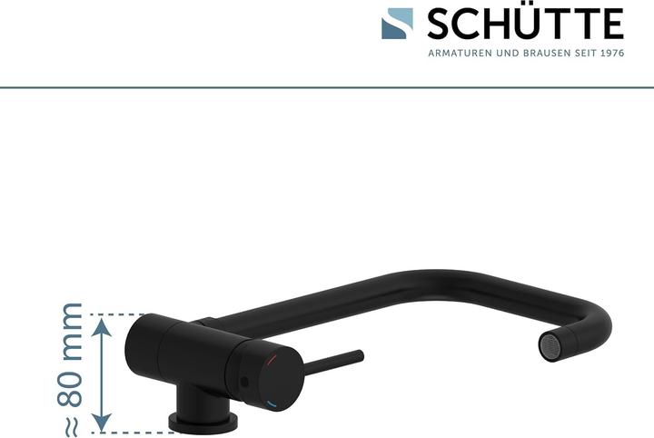 Image du produit Schütte Schül Fensterdesign Küchenarmatur - Mischhahn - hoch, rotierende und plissierte Ausgabe - Seitengrif