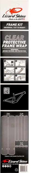 Actual product image Lizard Skins Unisex - Adult frame protection set frame cover, transparent, shiny, 10 pieces (Mudguard set)