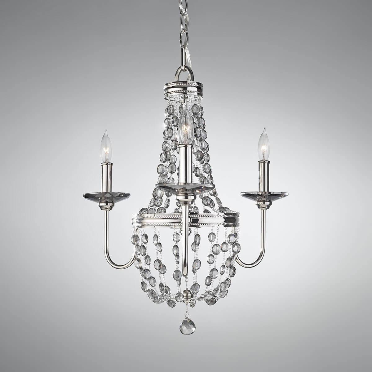Thumbnail - Elstead Lighting, Kronleuchter, Malia Kronleuchter E14 3-fach Poliertes Nickel