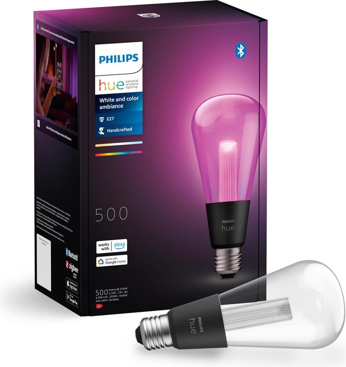 Produktbild Philips Hue White & Color Ambiance Lightguide Giant Edison (E27, 6.80 W, 500 lm, 1 x, G)