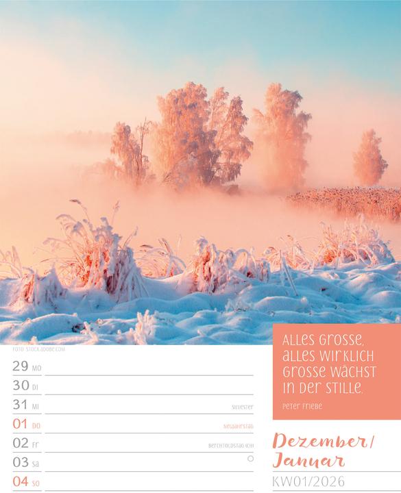 Image du produit Augenblicke der Achtsamkeit - Wochenplaner Kalender 2026 (25 x 33 cm, Couverture rigide, Allemand)