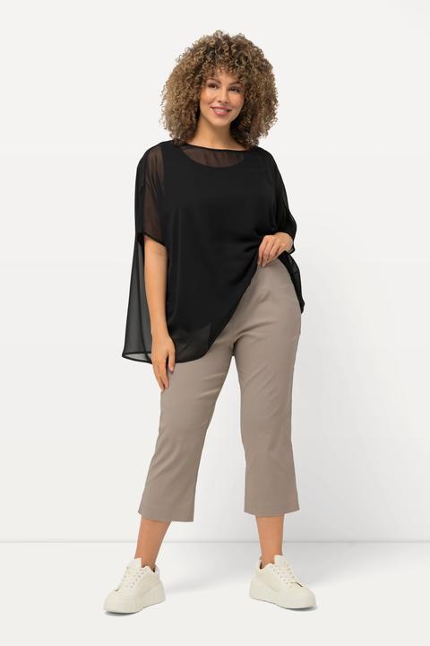 Immagine prodotto Ulla Popken Pantaloni di bengalina elasticizzata, lunghi fino al polpaccio, con cintura elastica (58)