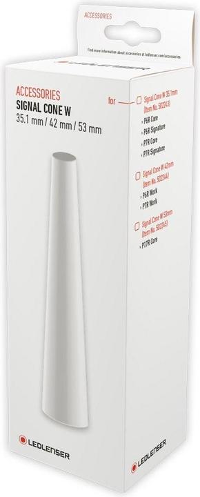 Image du produit Ledlenser Lampe de poche. Capuchon de signalisation blanc de 42 mm pour P6R Work, P7R Work