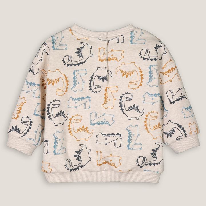 Image du produit La Redoute Collections Sweat-shirt à col rond et imprimé dino (80)