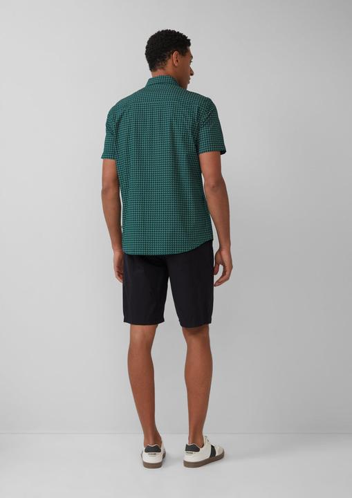 Immagine prodotto s.Oliver Hemd Regular Fit: Gemustertes Kurzarmhemd aus Baumwolle mit Button-Down-Kragen (L, S)