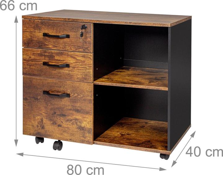 Produktbild Relaxdays Rollcontainer (80 x 40 x 66 cm)