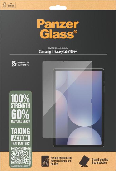 Produktbild PanzerGlass Displayschutz Samsung Galaxy Tab S10 FE+ | Ultra-Wide Fit (1 Stück, Samsung Galaxy Tab S10 FE+)