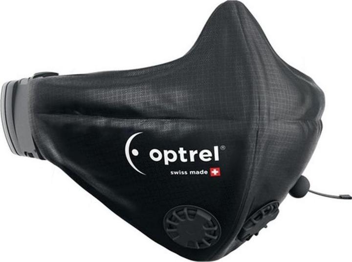 Actual product image Optrel Mouth-nose mask black POM,Polyester,PU valve 2 pcs. (No official protection class, 1 x)