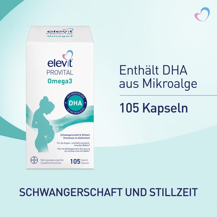 Actual product image Elevit PROVITAL Omega3 (105 Piece, Capsules, 132 g)