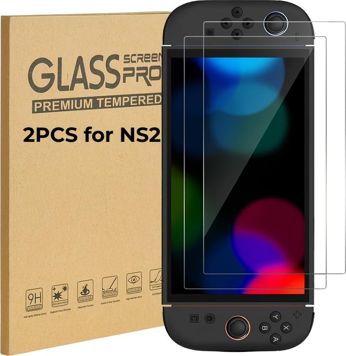 PhoneLook 2er-Pack gehärtete Schutzglas-Folien für Nintendo Switch 2 (Switch 2)