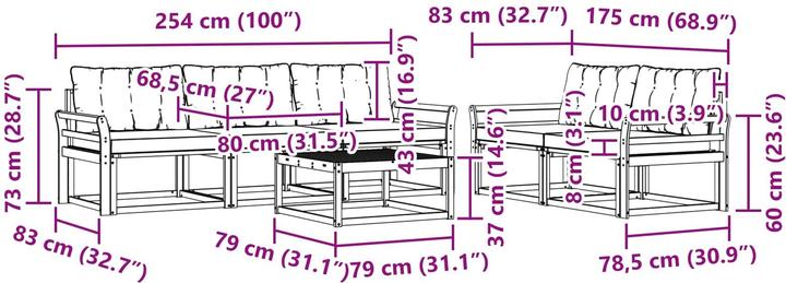 Produktbild vidaXL Outdoor-Sofa