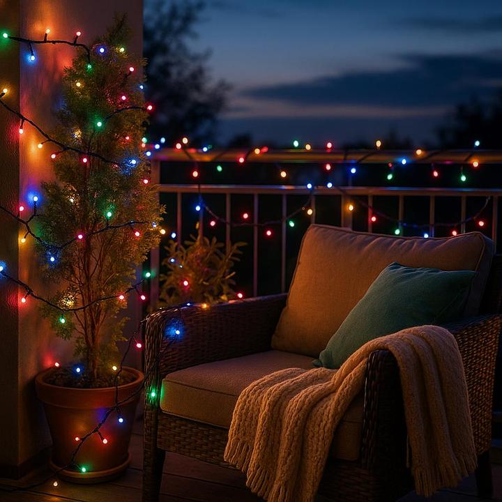 Actual product image Champ Snake LED-Lichterkette – 200 mehrfarbige LEDs (4 m)