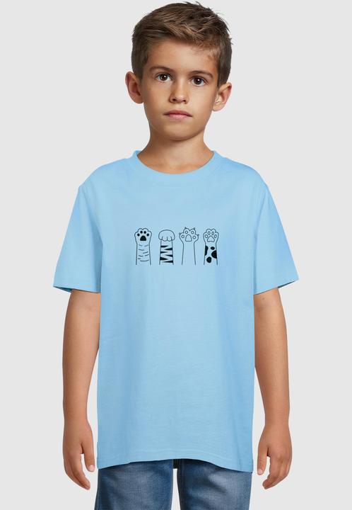 Image du produit Merchcode Kids Cat Paws - Basic T-Shirt - 185227 (158, 164)