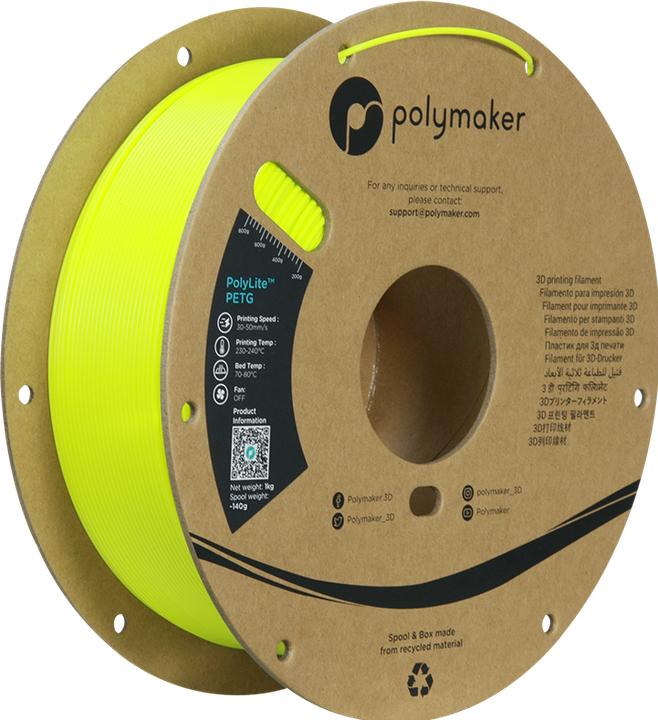 Image du produit Polymaker PolyLite PETG (PETG, 1.75 mm, 1000 g, Transparent)