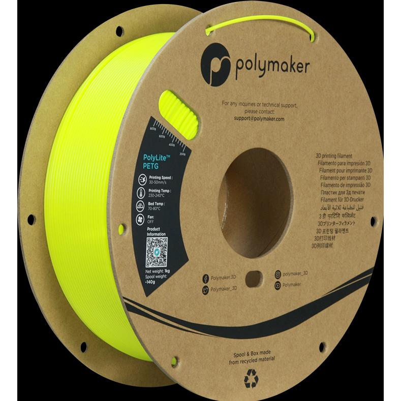 Polymaker PolyLite PETG (PETG, Transparent), 3D Filament, Transparent