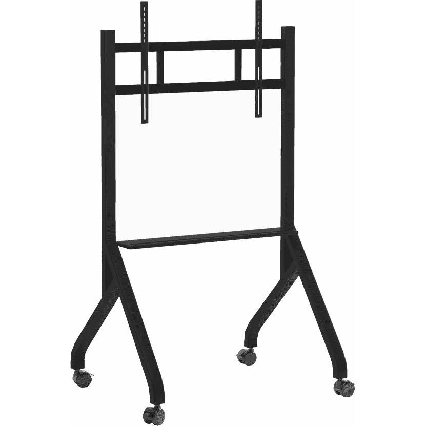 Wacebo Carrello Mobile Per Monitor Fino A 86" Portata Max 100kg (100 kg, 55" - 86"), Supporto da parete TV, Nero