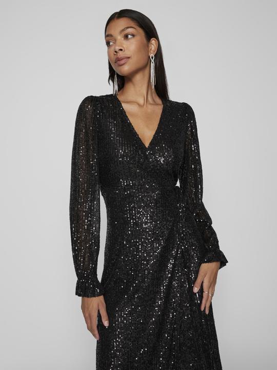 Actual product image Vila Vimaia Ls Sequin Midi Wrap Dress/Dc (36)