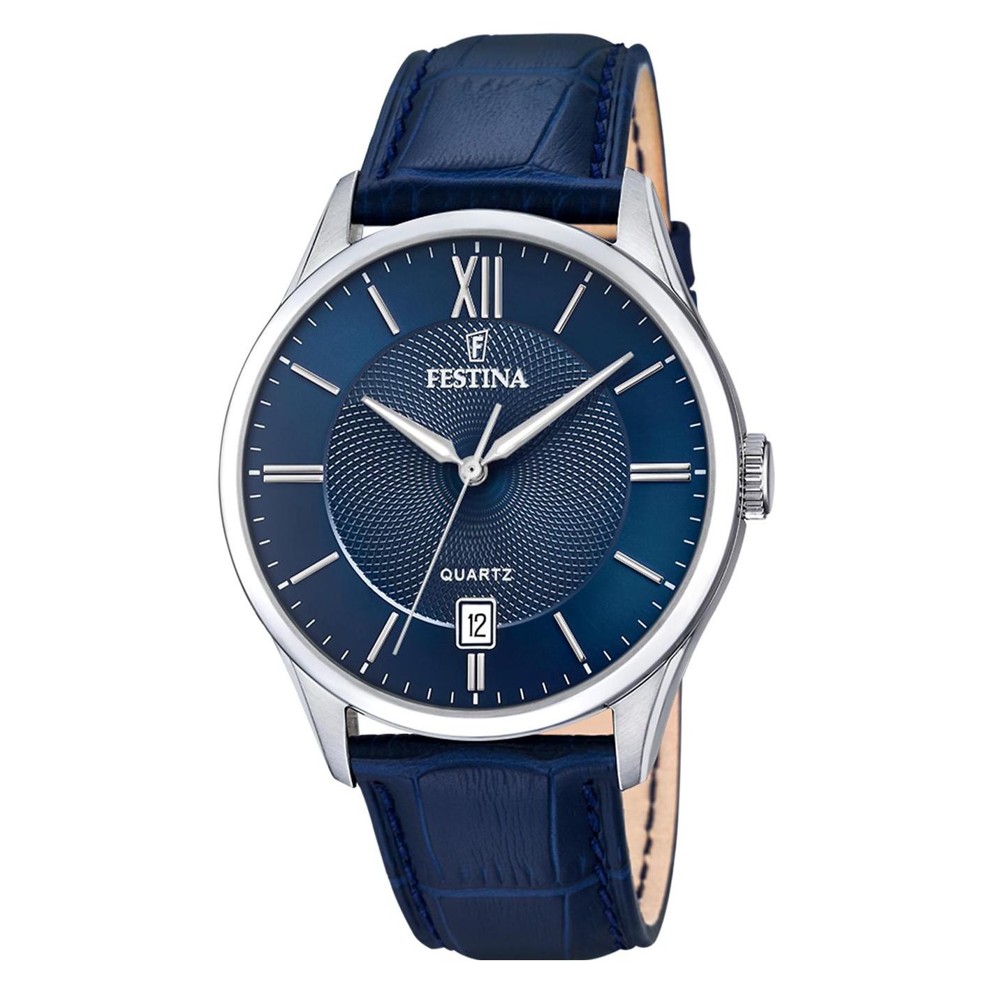 Festina, Armbanduhr, Klassik, Blau, (Chronograph, 43 mm)