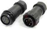 Produktbild RS PRO 21 mm Rundsteckverbinder Stecker, Buchse 6-polig / 25.0A Kabelmontage, Lötanschluss IP68