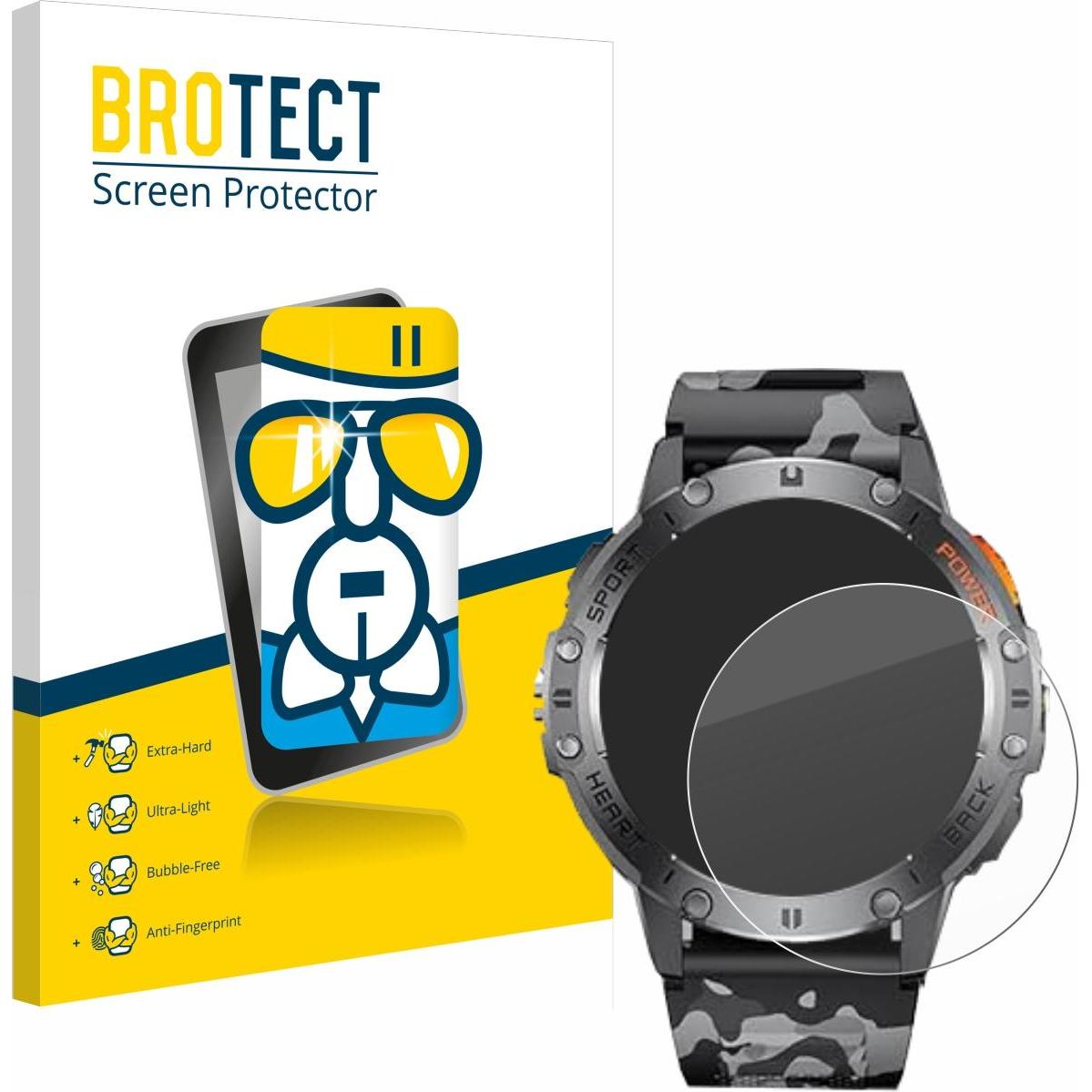 BROTECT Schutzglas Schutzfolie Glas Folie Displayschutz klar, Smartwatch Schutzfolie, Transparent