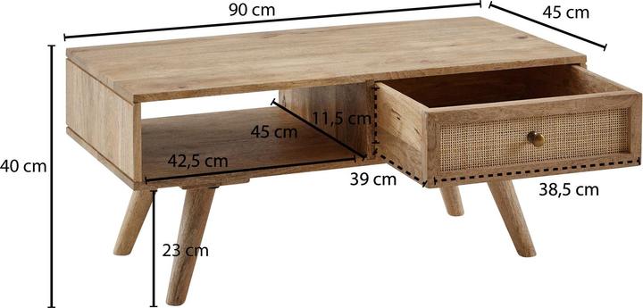 Image du produit FineBuy Rhett (90 x 45 x 40 cm)