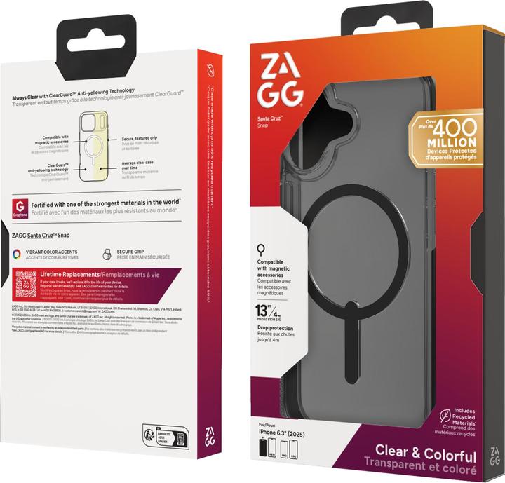 Actual product image Zagg Case für Apple iPhone 17 Santa Cruz Snap midnight black (Apple iPhone 17)