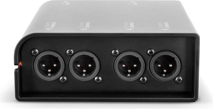 Immagine prodotto Palmer Audio AoC Box XLRm - Audio over Cat Box da etherCON a 4 x XLR maschio (Adattatore angolare)