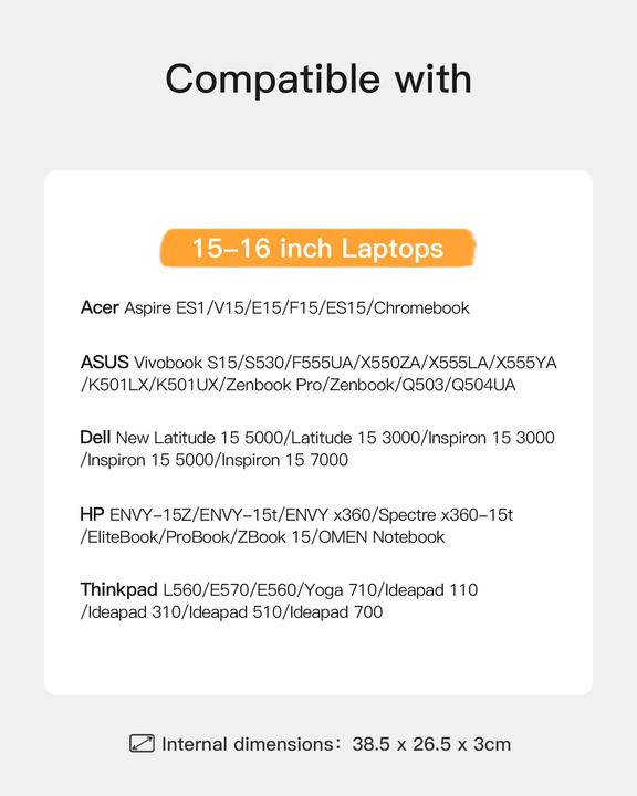 Energy Label Inateck LB1504 (16", Universal)