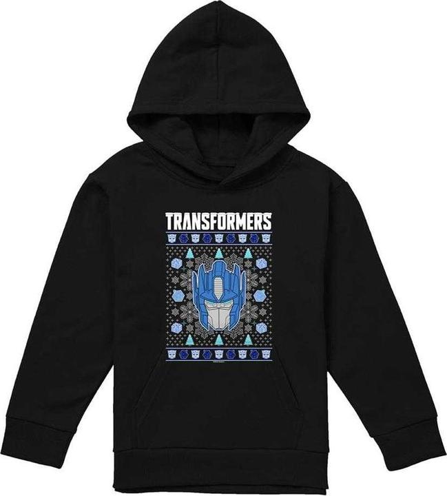 Transformers Childrens/Kids Optimus Prime Ugly Christmas Pullover Hoodie