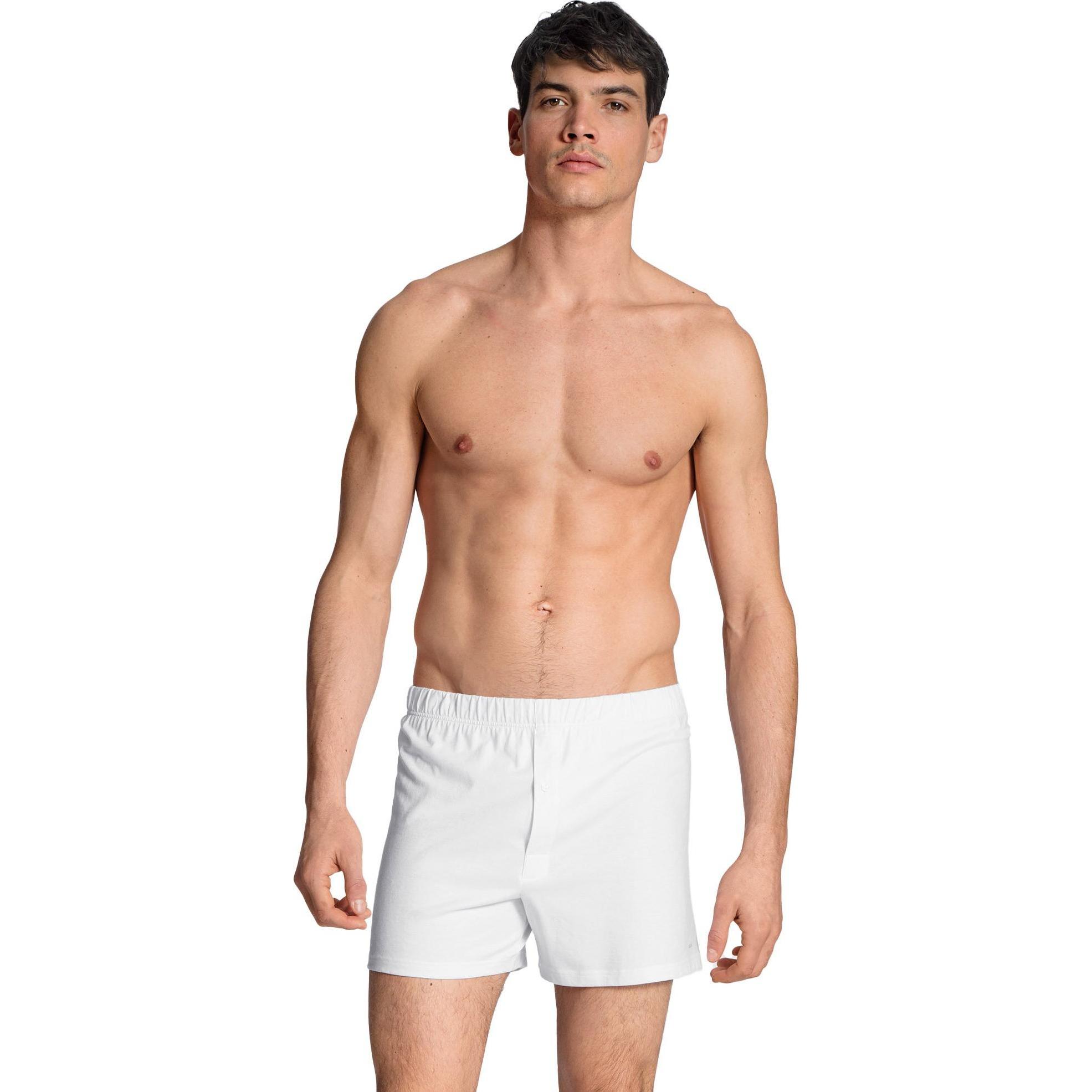 Thumbnail - Calida, Herren, Unterhosen, Boxershort Casual Bequem sitzend Men Boxer Shorts Cotton Code, Weiss, (S, 2er Pack)