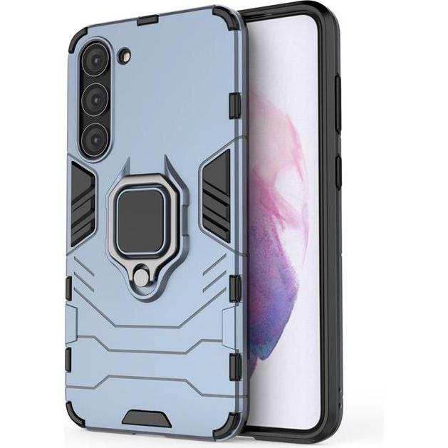 MU Classic Robustes Hardcase mit Kickstand (Samsung Galaxy S23+), Smartphone Hülle, Blau