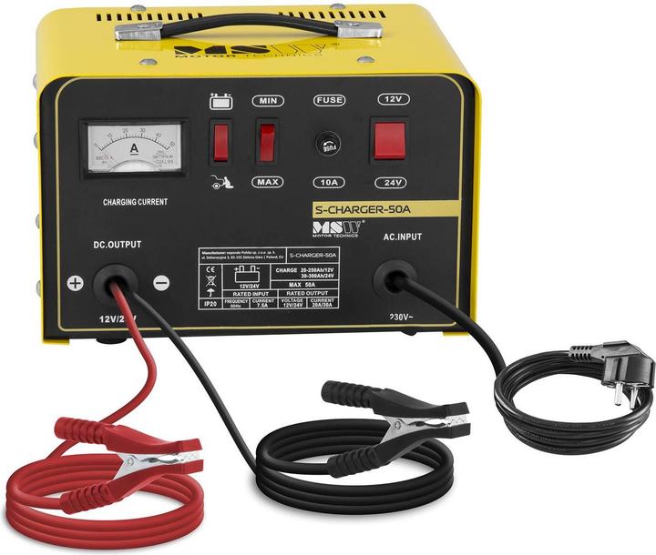 Produktbild MSW Autobatterie Ladegerät 12V Kfz Pkw Ladegerät Batterie Starthilfe 12 24 V 20 30 A (12V, 24V, 30 A)